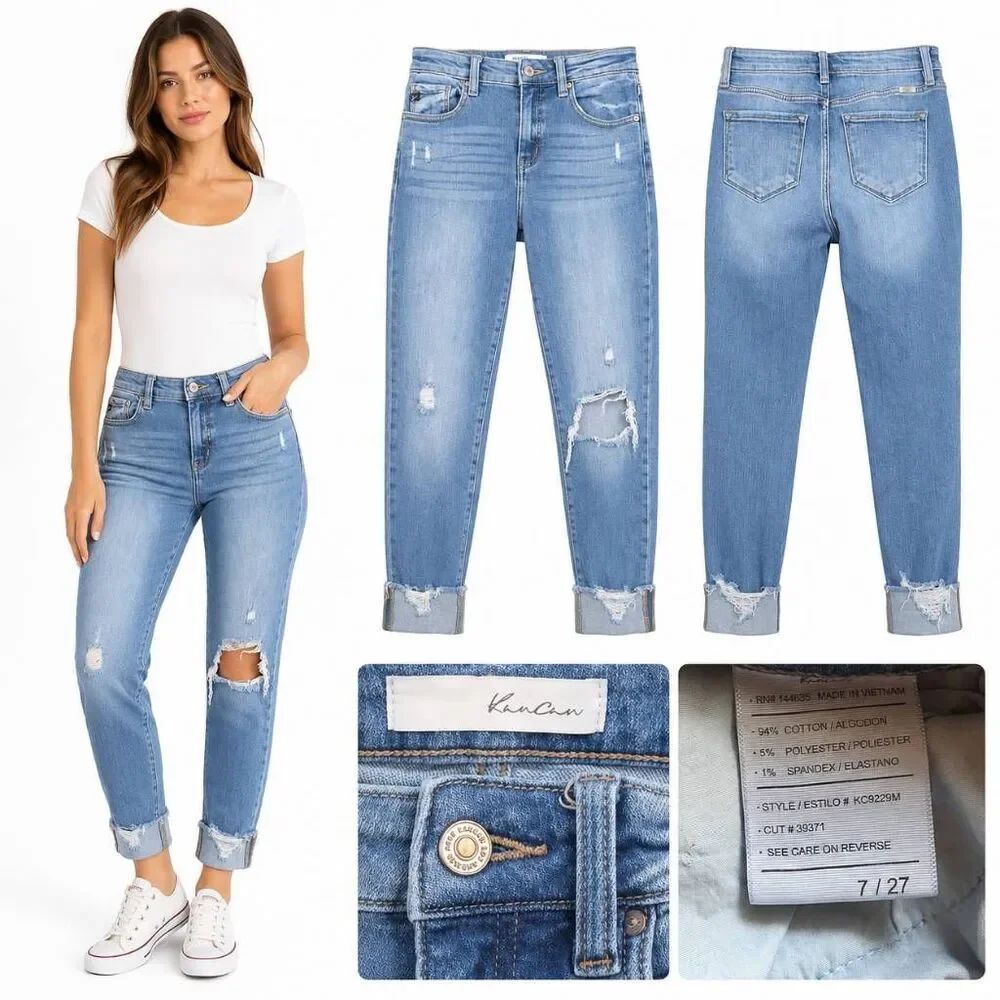 KanCan Distressed High Rise Skinny Jeans Size 7/27